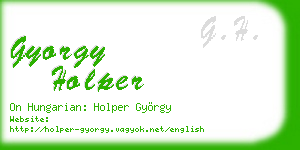 gyorgy holper business card