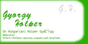 gyorgy holper business card